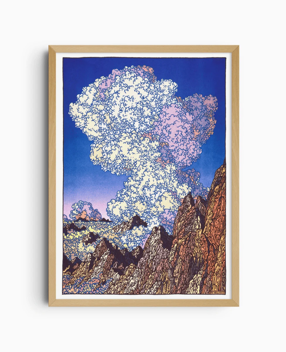 Affiche Les dents du Midi 12 x 17po C. Vuillier Kiblind Atelier
