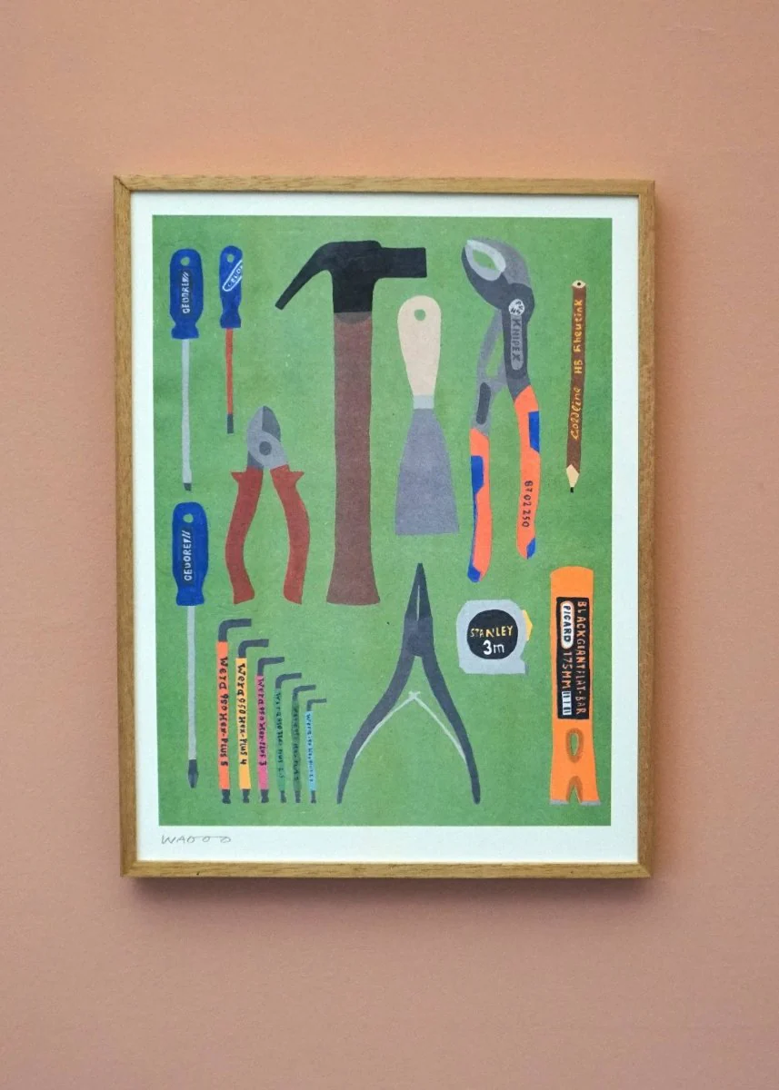 Affiche Riso Some tools from our toolbox 30x40 cm We are out of office - Image 2