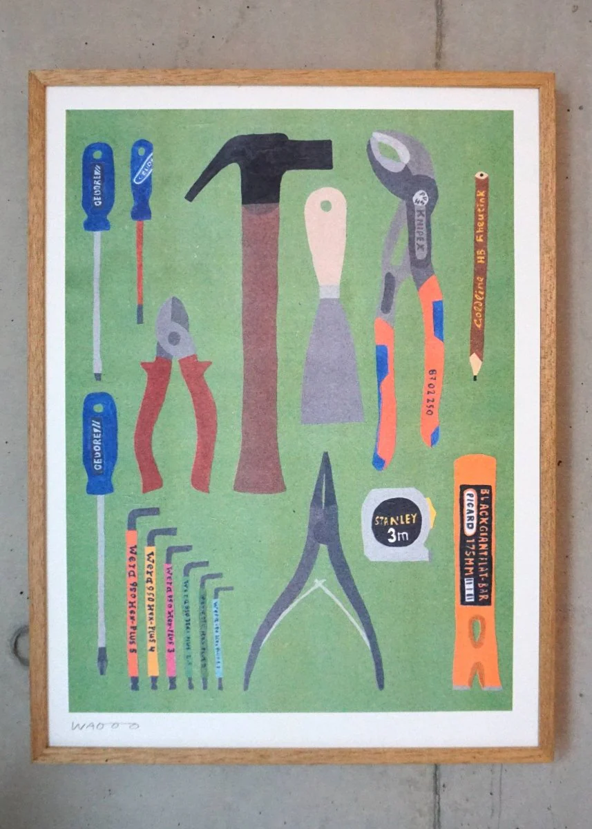 Affiche Riso Some tools from our toolbox 30x40 cm We are out of office - Image 3