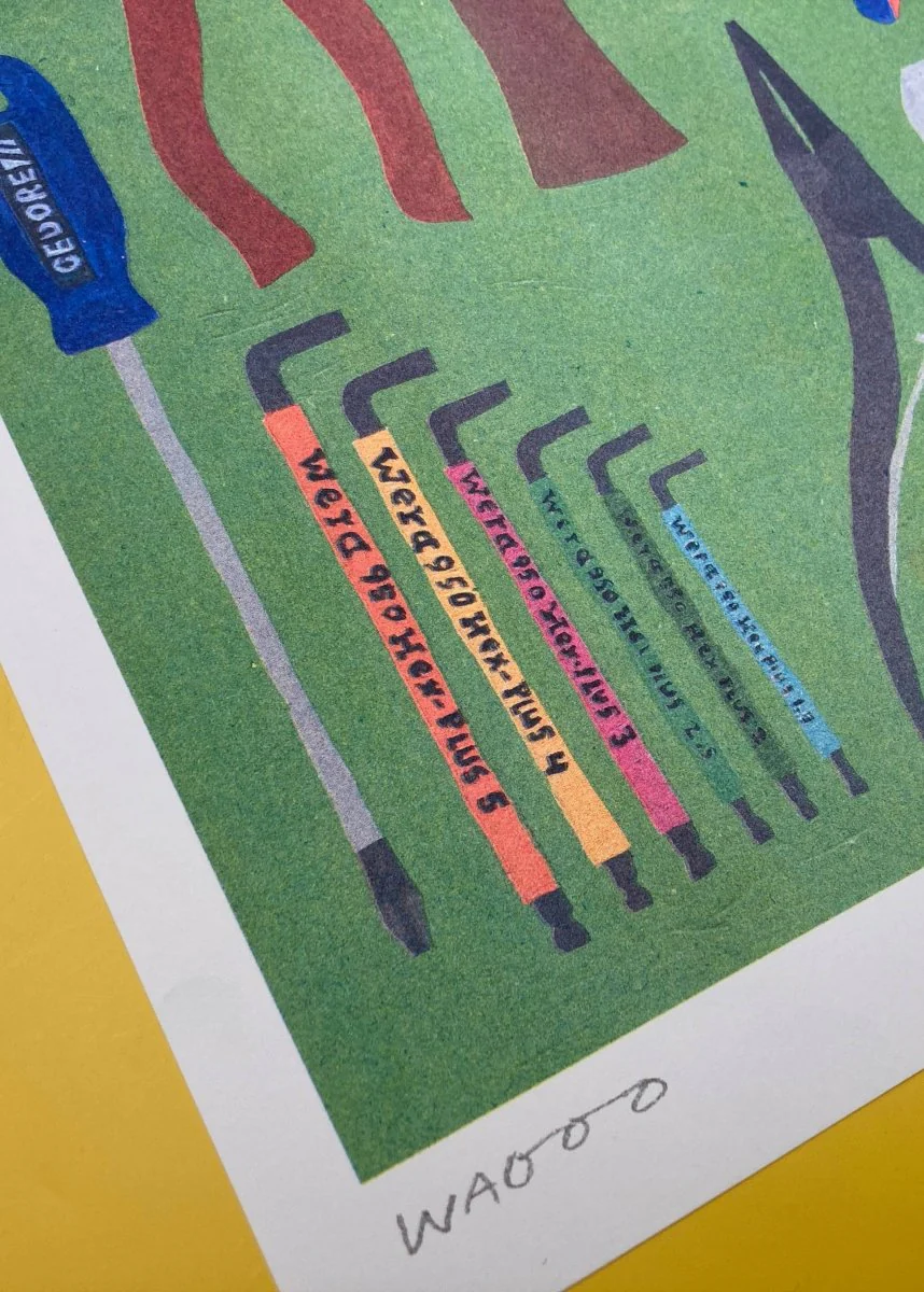 Affiche Riso Some tools from our toolbox 30x40 cm We are out of office - Image 4