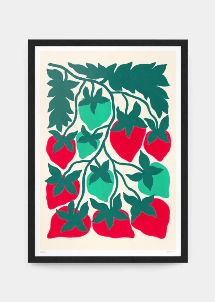 Affiche Strawberries Evermade A4 8.5" x 11.5"