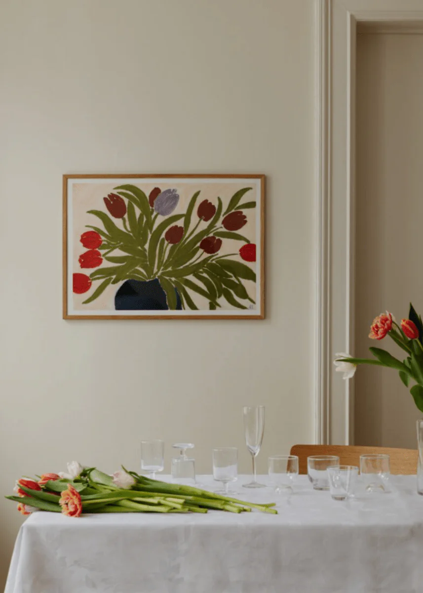 Affiche TPC 30 x 40cm Tulips in a Blue Vase Anine Cecilie Iversen SOLDE - Vente finale - Image 2