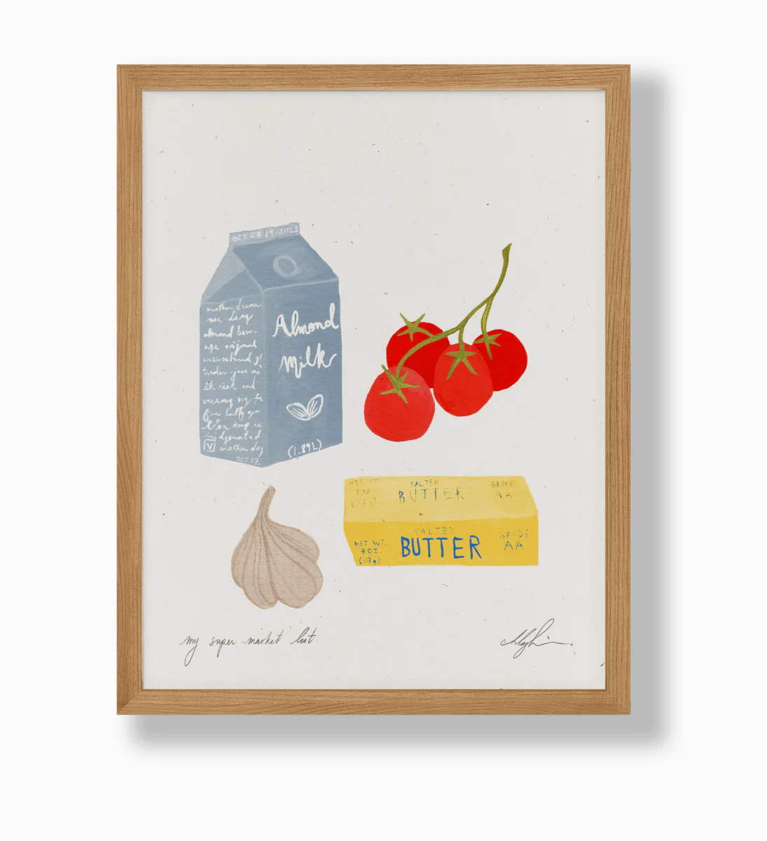 Affichette My Super Market List 8.5 x 11 Cocoshalom