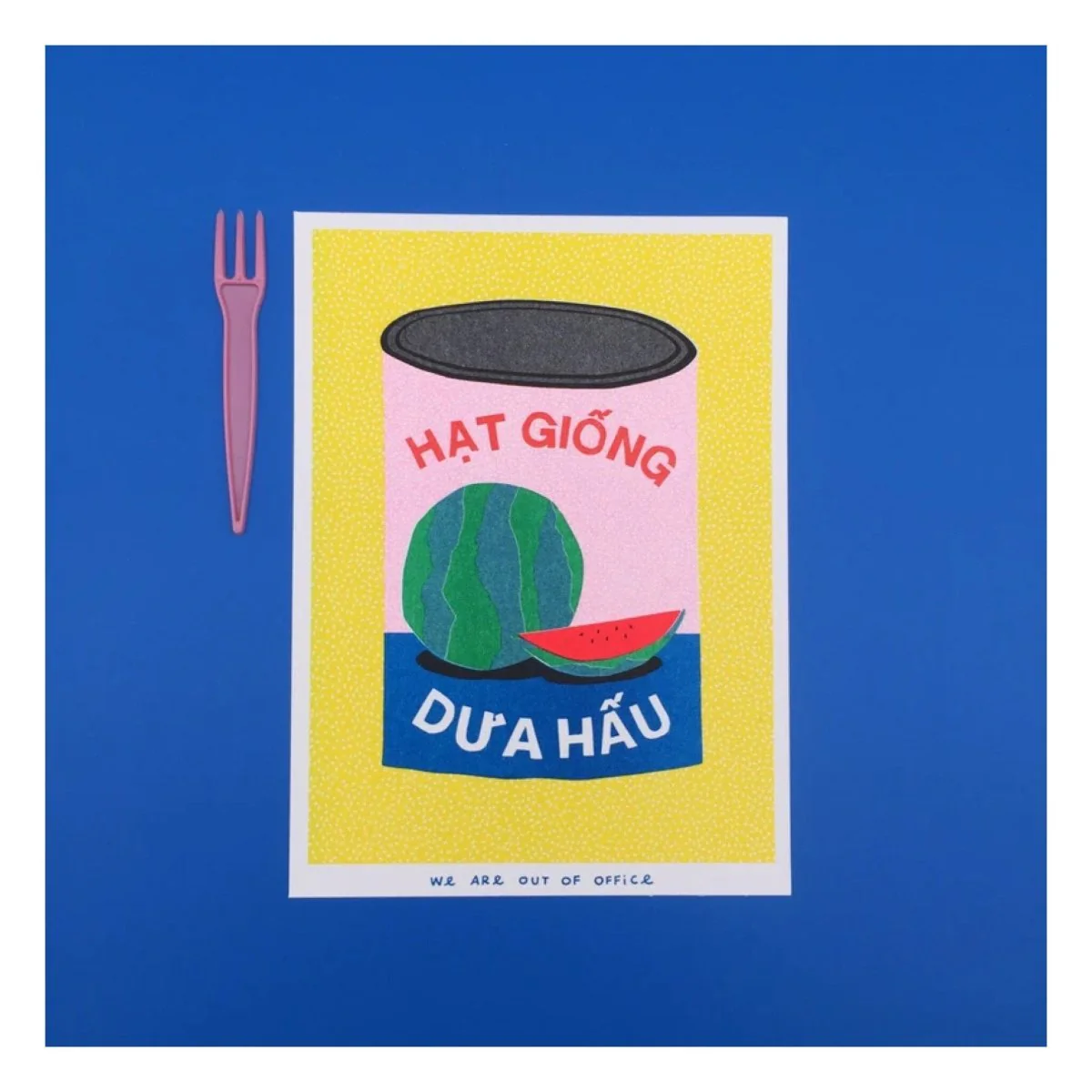 Affichette Riso Can of Watermelon Seeds 5x7po We Are Out of Office - Image 3
