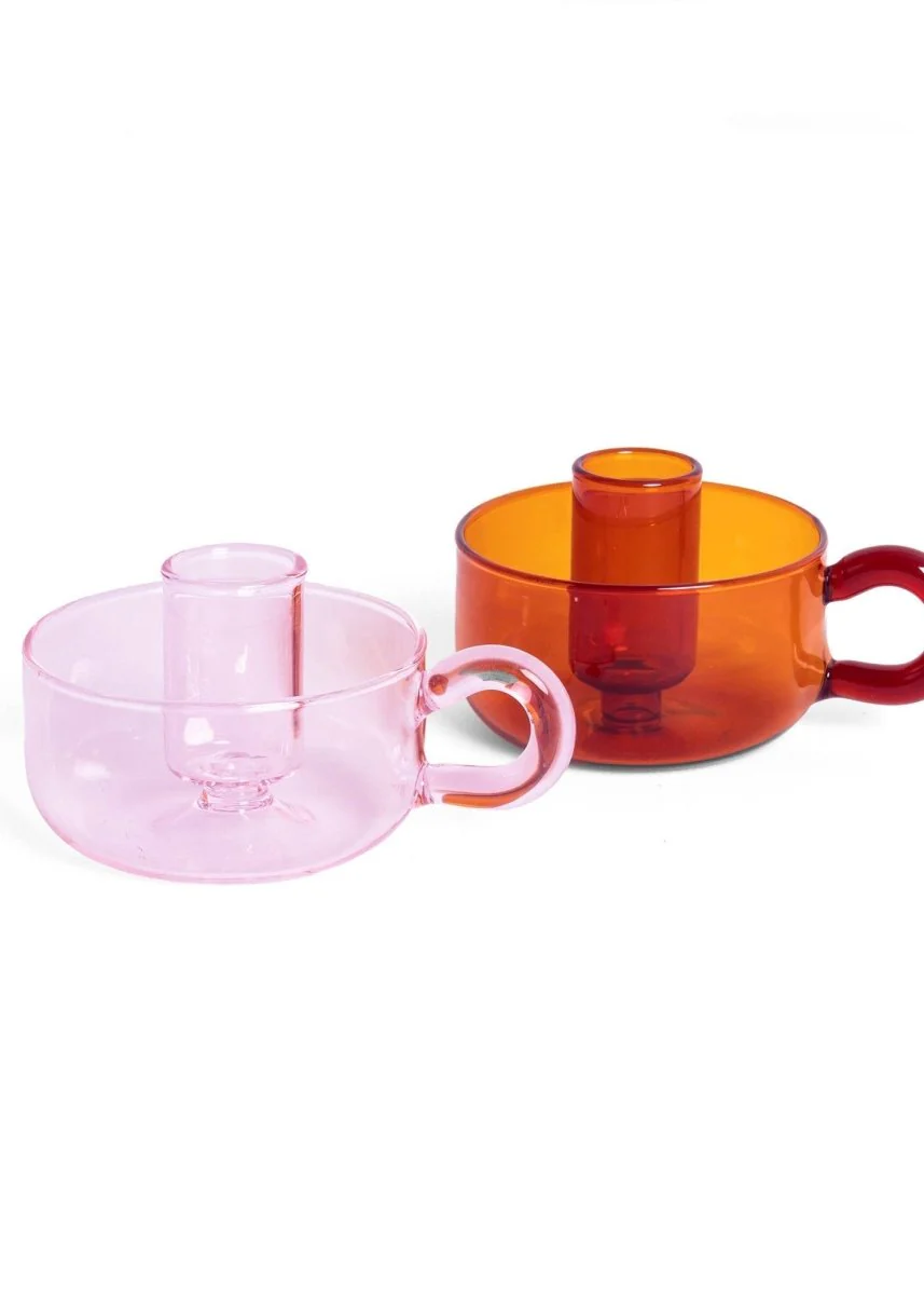 Bougeoir Classique Cristal Ambre H.Ferretti - Image 4