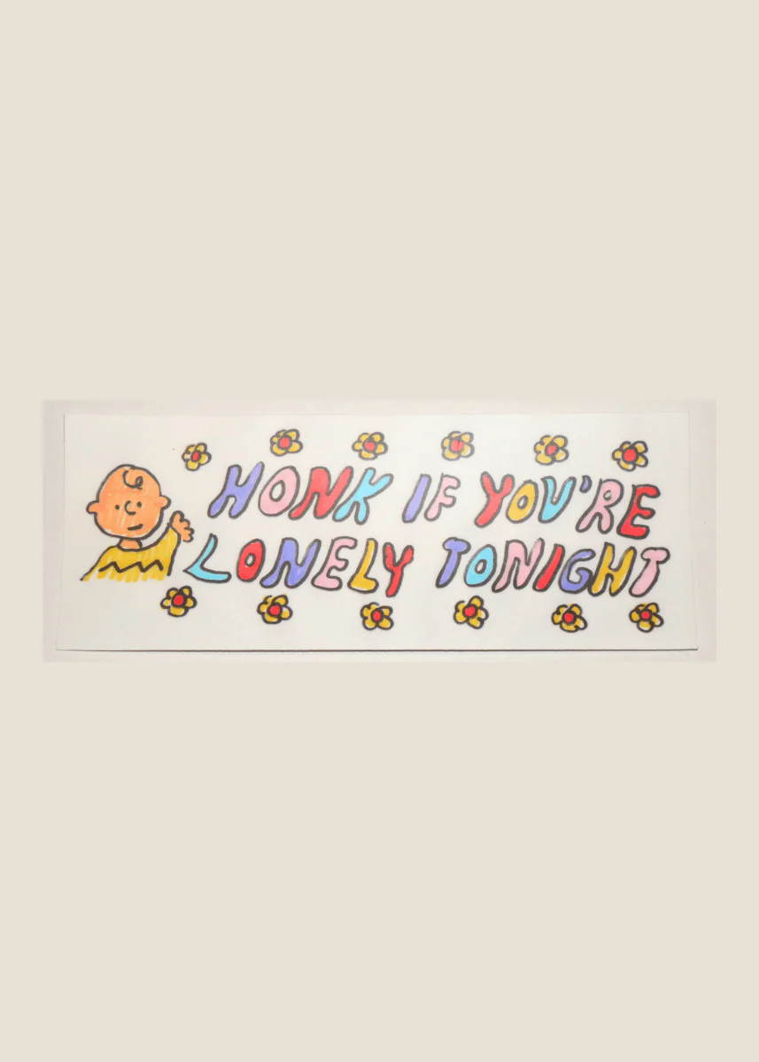 Autocollant Bumper Honk if you're Lonely Sandwitch Shop