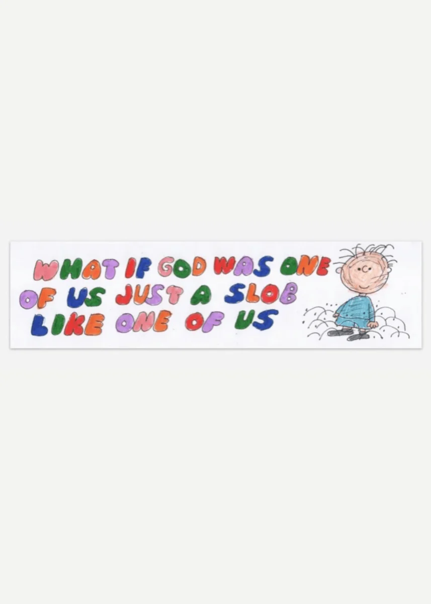 Autocollant Bumper What if God Was One of Us Sandwitch Shop