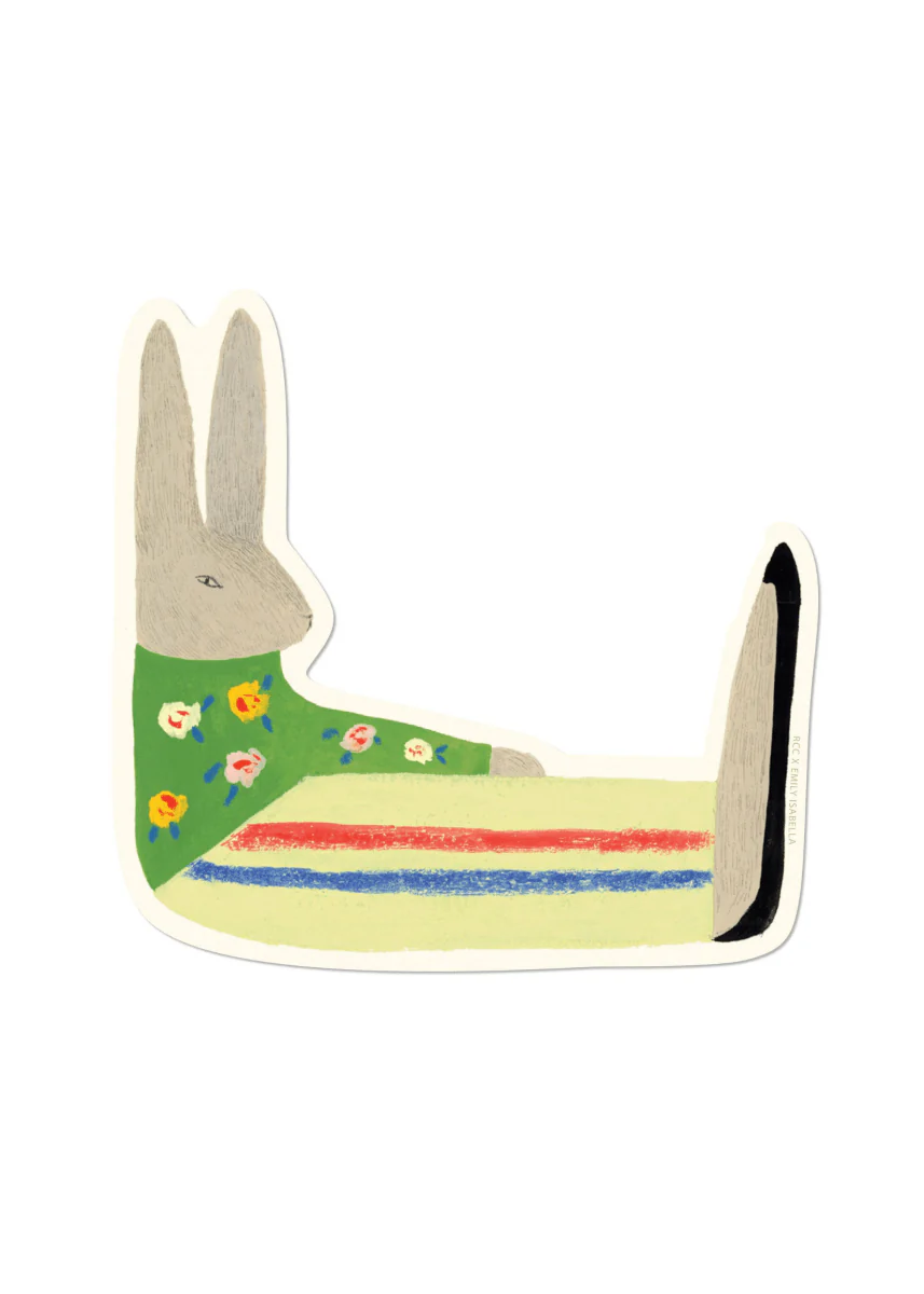 Autocollant Rabbit Red Cap Cards