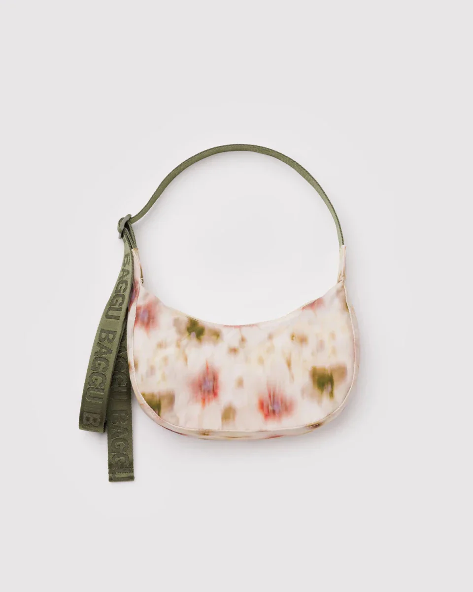 Petit Sac Croissant Baggu Abstract Floral
