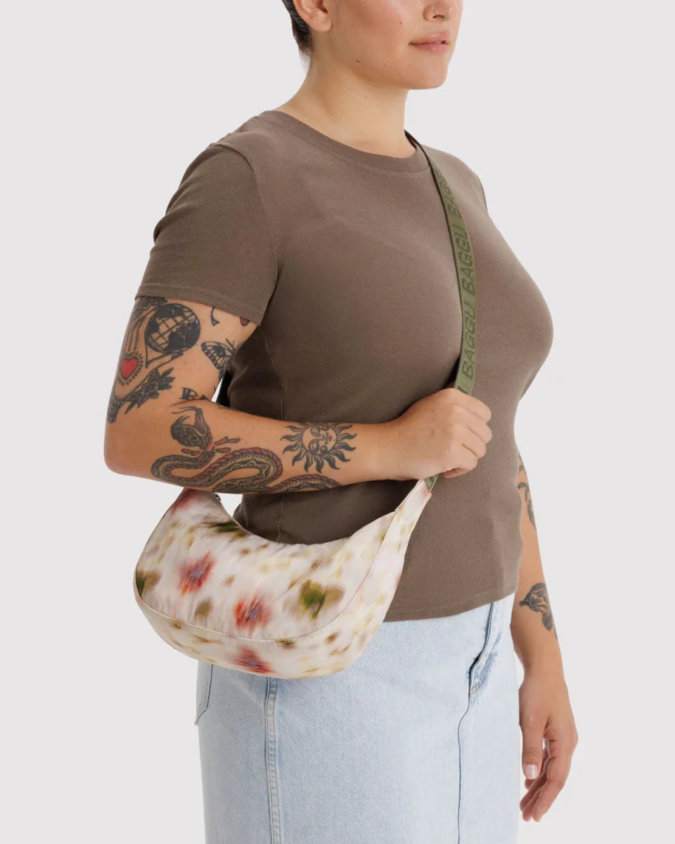 Petit Sac Croissant Baggu Abstract Floral - Image 2