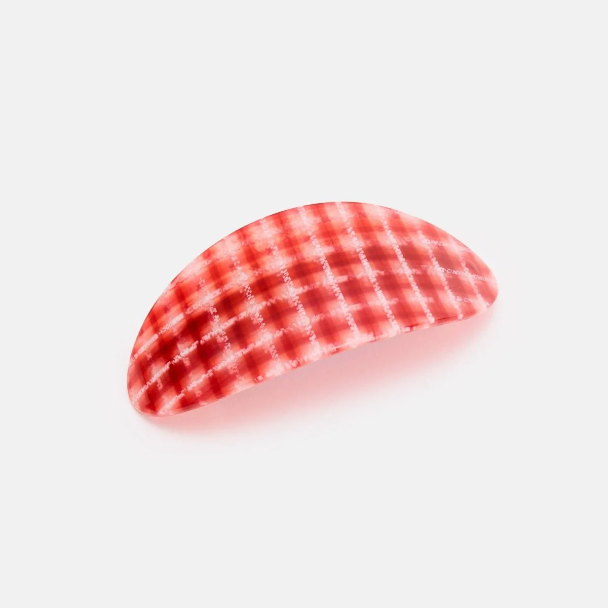 Barrette Ovale Carreaux Rouges Chunks