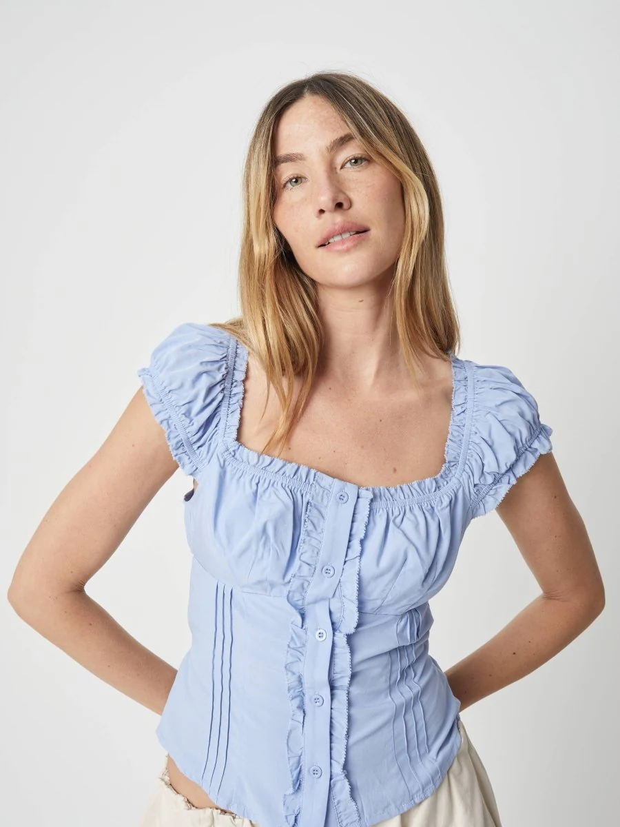 Blouse Raina Bleue All Row