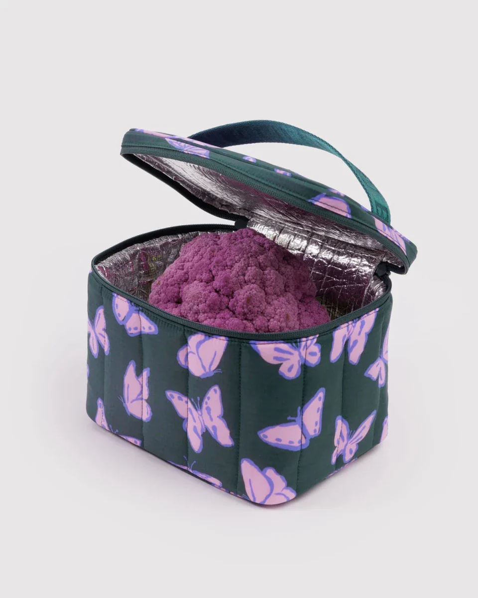 Boîte à Lunch Noire Puffy Baggu Butterflies