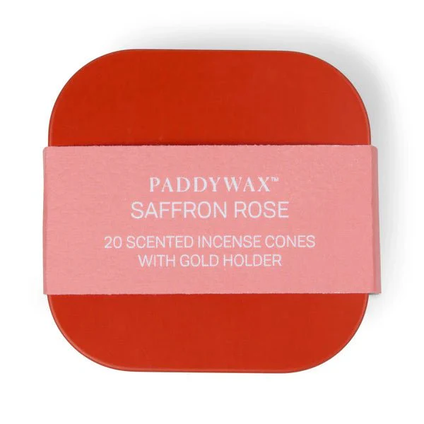 Boîte Cube Encens Paddywax – Rouge : Safran et Rose - Image 3