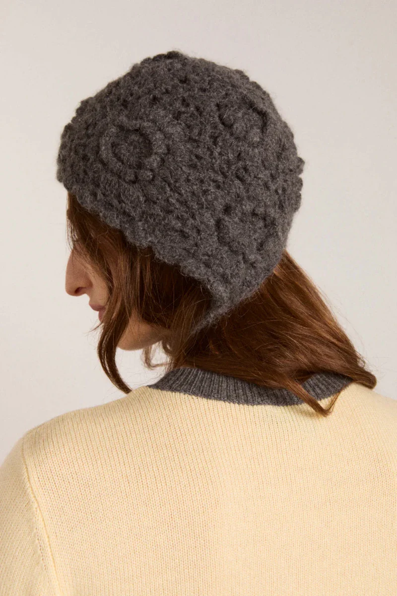 Bonnet Crochet Gris Damson Madder