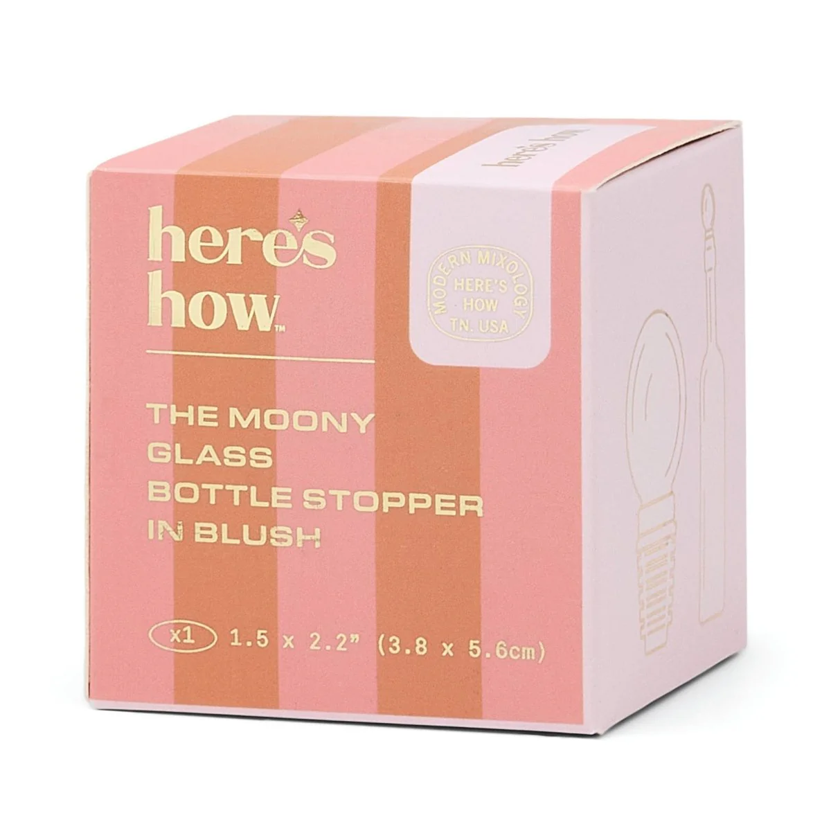 Bouchon en Verre Moony Rose Blush Here's How - Image 2