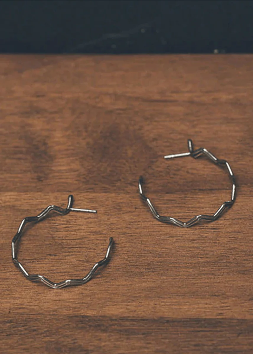 Boucles d'Oreilles Amazone EMD (Argent ou Laiton) - Image 3