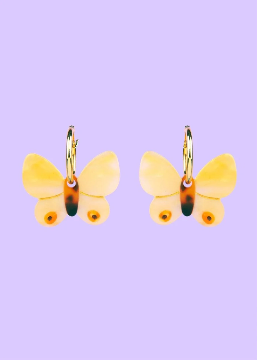 Boucles d'oreilles Papillon Jaune Coucou Suzette SOLDE - Vente Finale - Image 5
