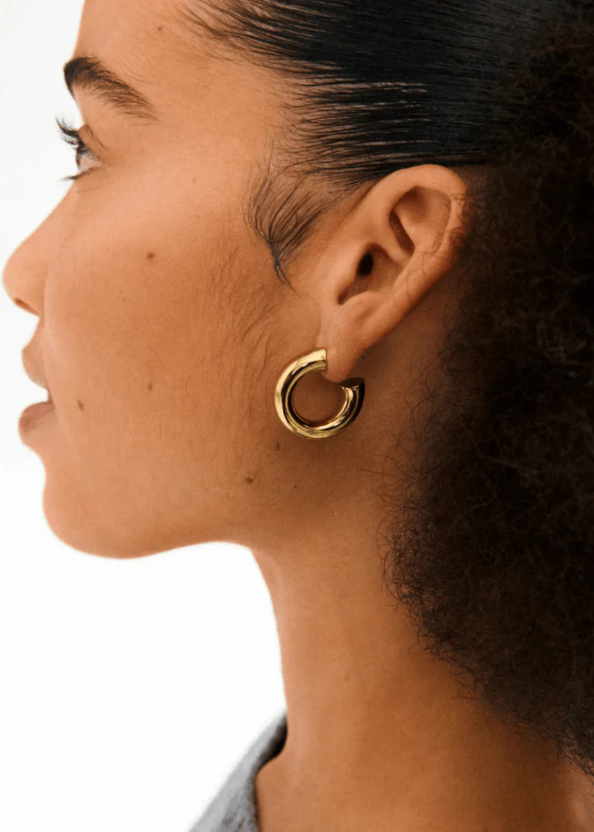Boucles d'oreilles Phase Larges Anneaux Pilgrim (Or ou Argent)