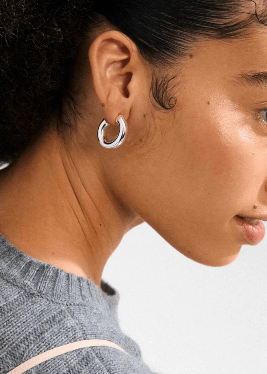 Boucles d'oreilles Phase Larges Anneaux Pilgrim (Or ou Argent) - Image 5