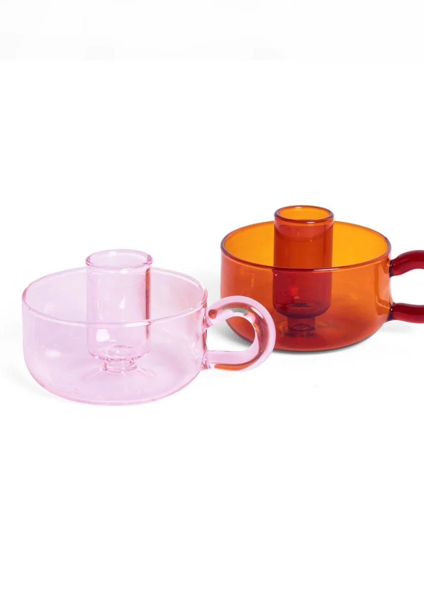 Bougeoir Classique Cristal Rose H.Ferretti - Image 4