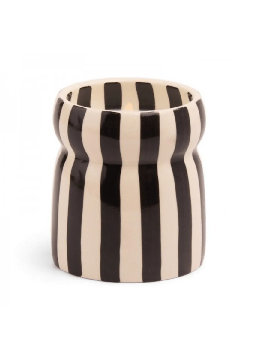 Bougie Cabana Paddywax Noir Lava Stone