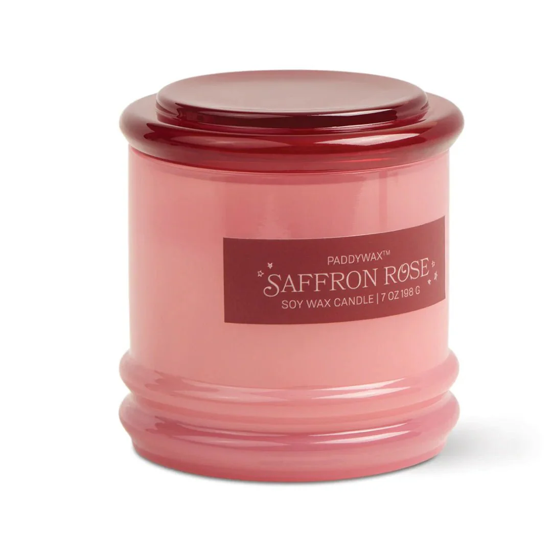 Bougie Stacked 7oz Saffran et Rose Paddywax