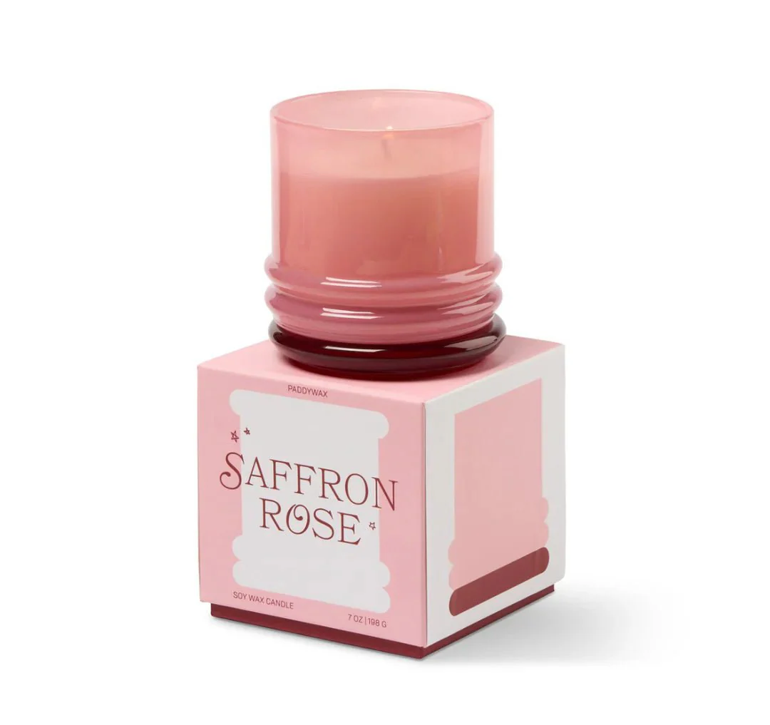 Bougie Stacked 7oz Saffran et Rose Paddywax - Image 2