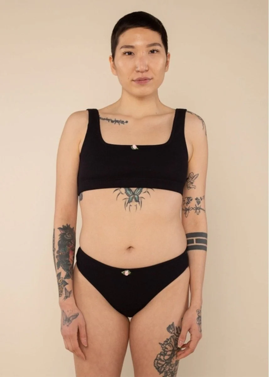 Bralette col Carré NLT Noir SOLDE - Vente Finale - Image 3