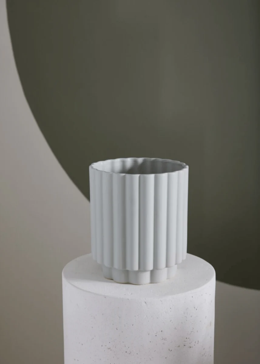 Cache-Pot Carmen 7.25 x 8.25 AD Bleu Clair - Image 2