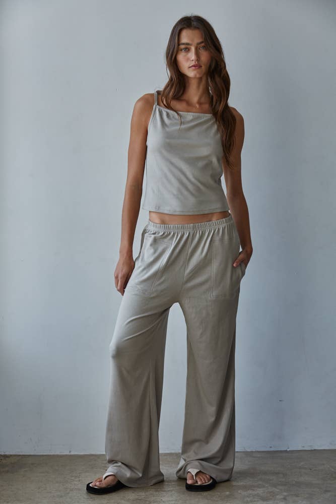 Camisole Bretelles Spaghetti Gris By Together - Image 3
