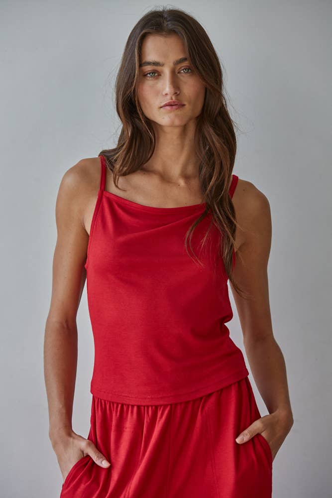 Camisole Bretelles Spaghetti Rouge By Together