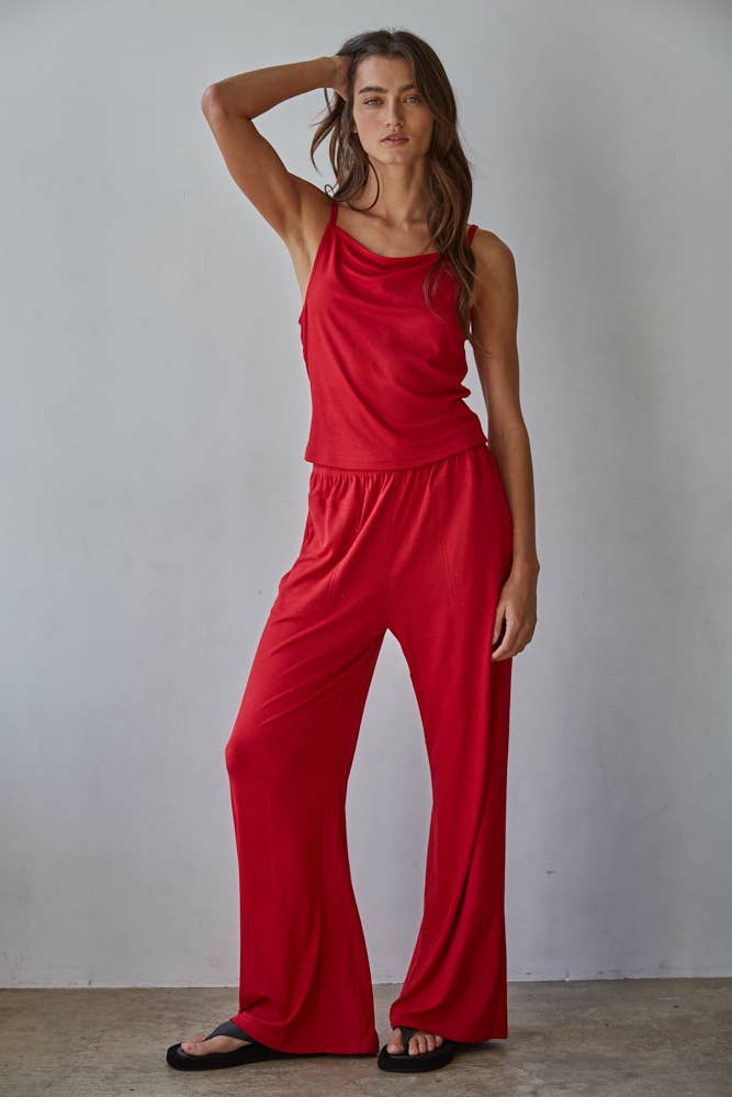 Camisole Bretelles Spaghetti Rouge By Together - Image 3