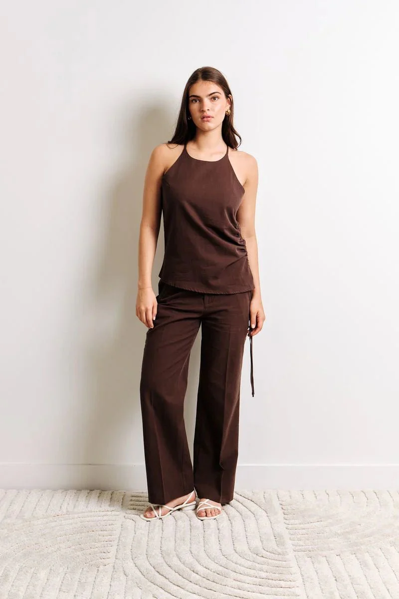 Camisole en Lin Terri Cacao Kuwalla