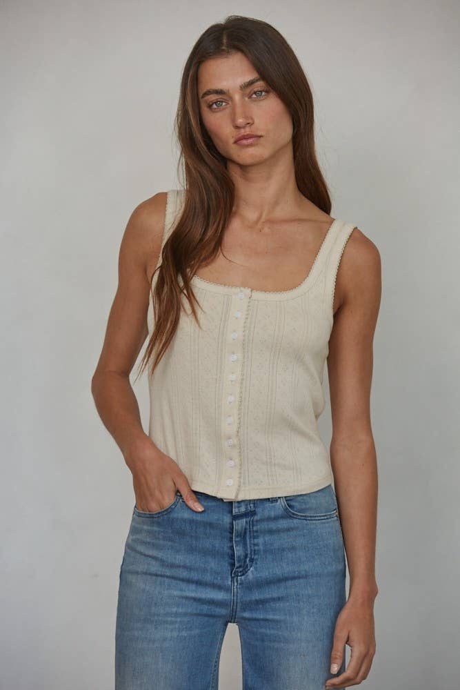 Camisole Pointelle Crème By Together