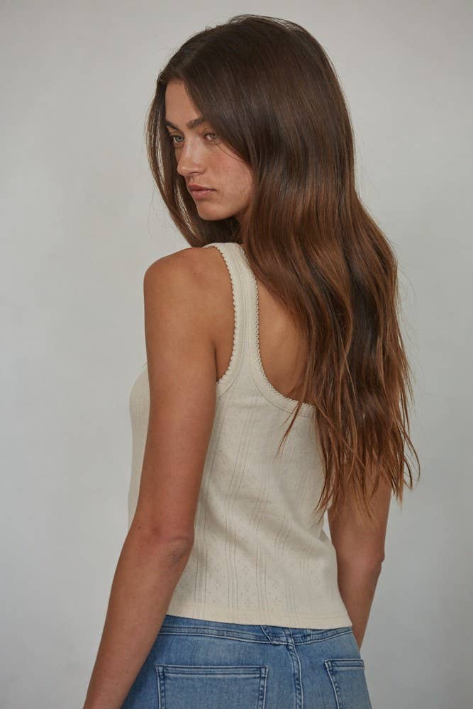 Camisole Pointelle Crème By Together - Image 3