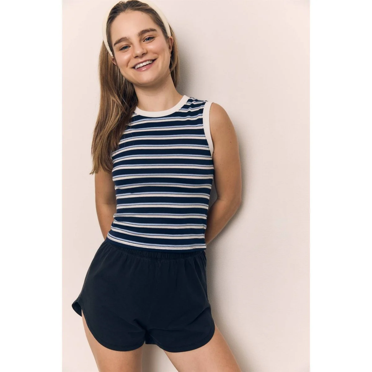 Camisole Rayée Bleu et Blanc The Blank Lab - Image 3