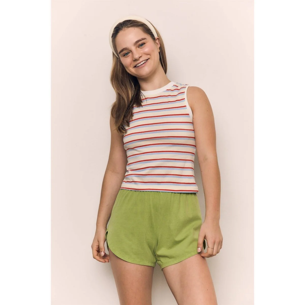Camisole Rayée Orange et Bleu The Blank Lab