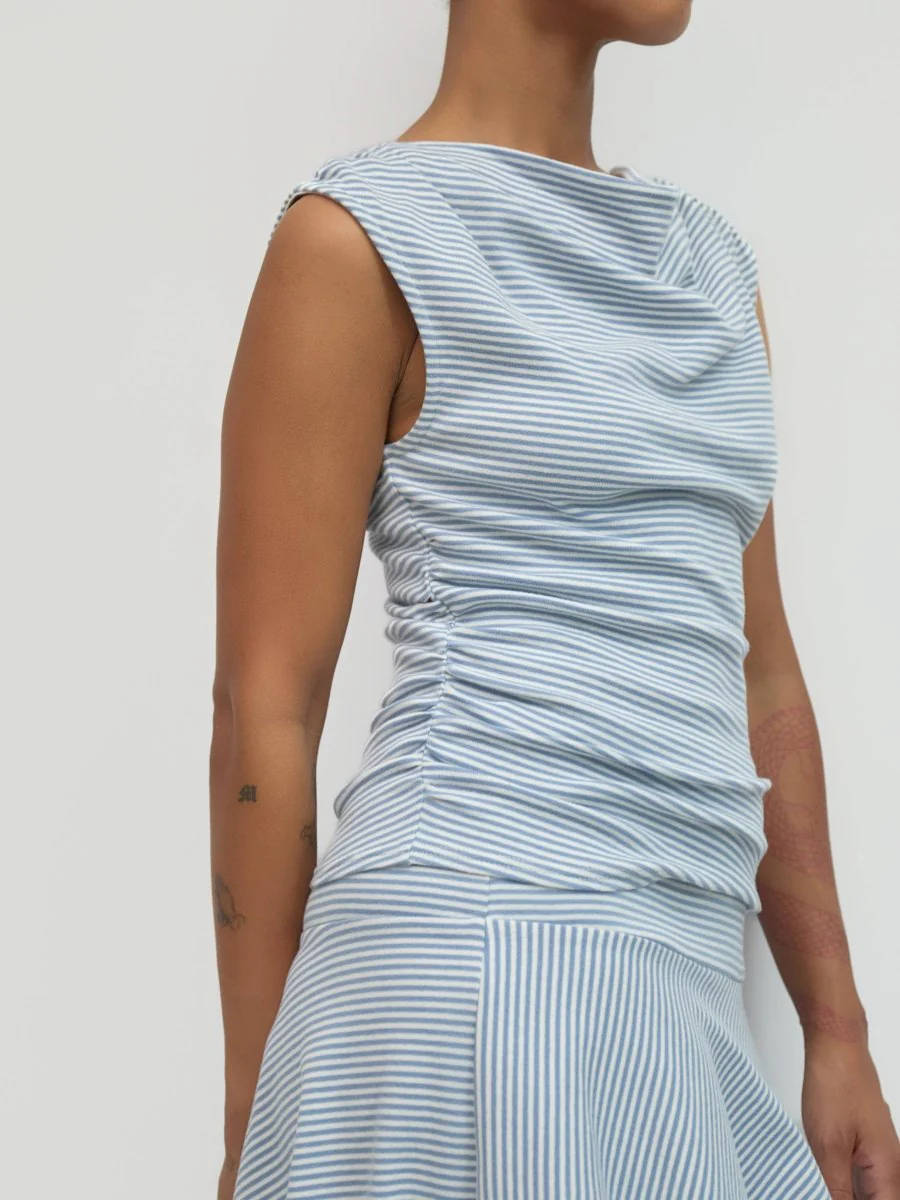 Camisole Rayée Rumi Bleu et Blanc Mod Ref - Image 9