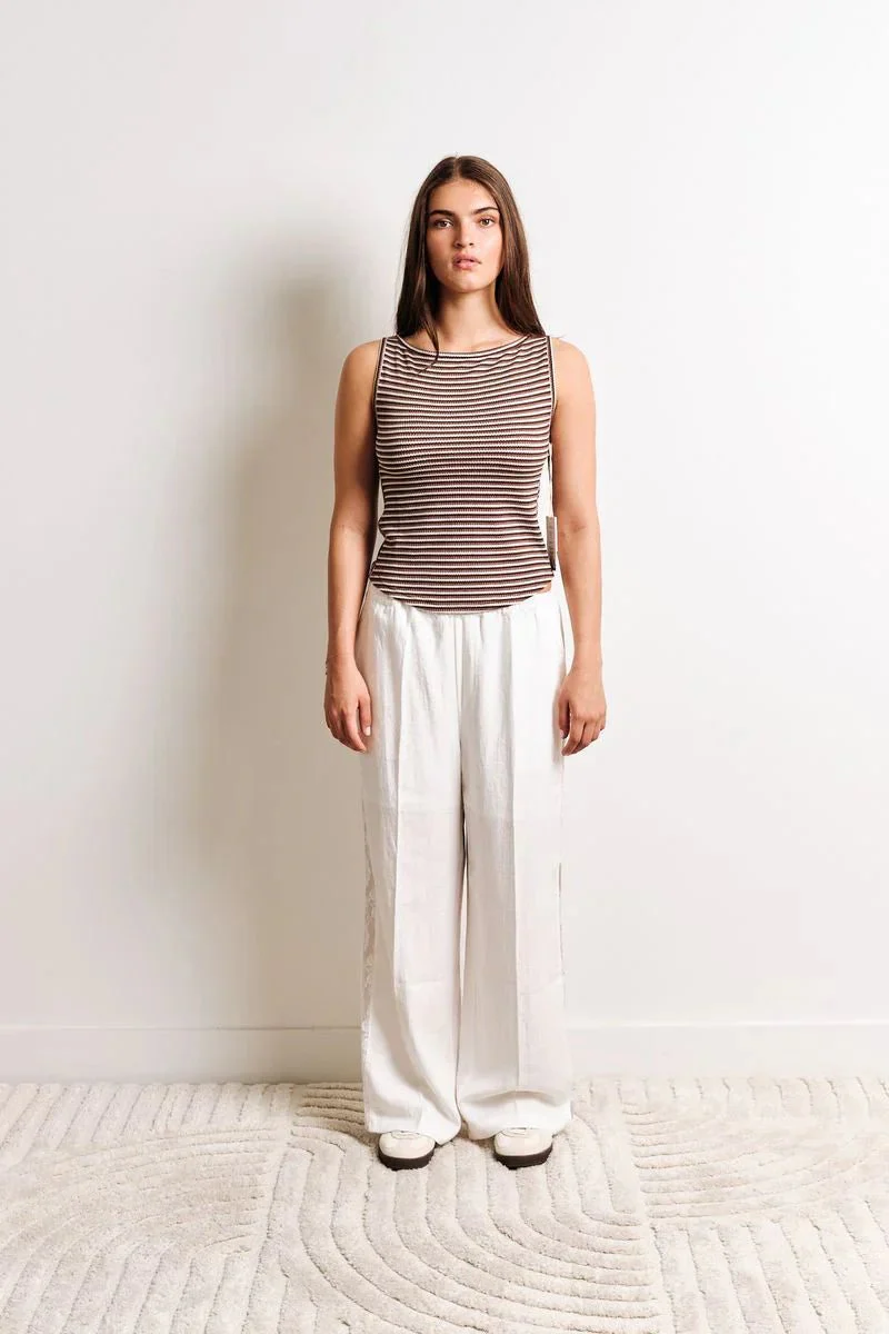 Camisole Rayée Sienna Dégradé Brun Kuwalla - Image 3