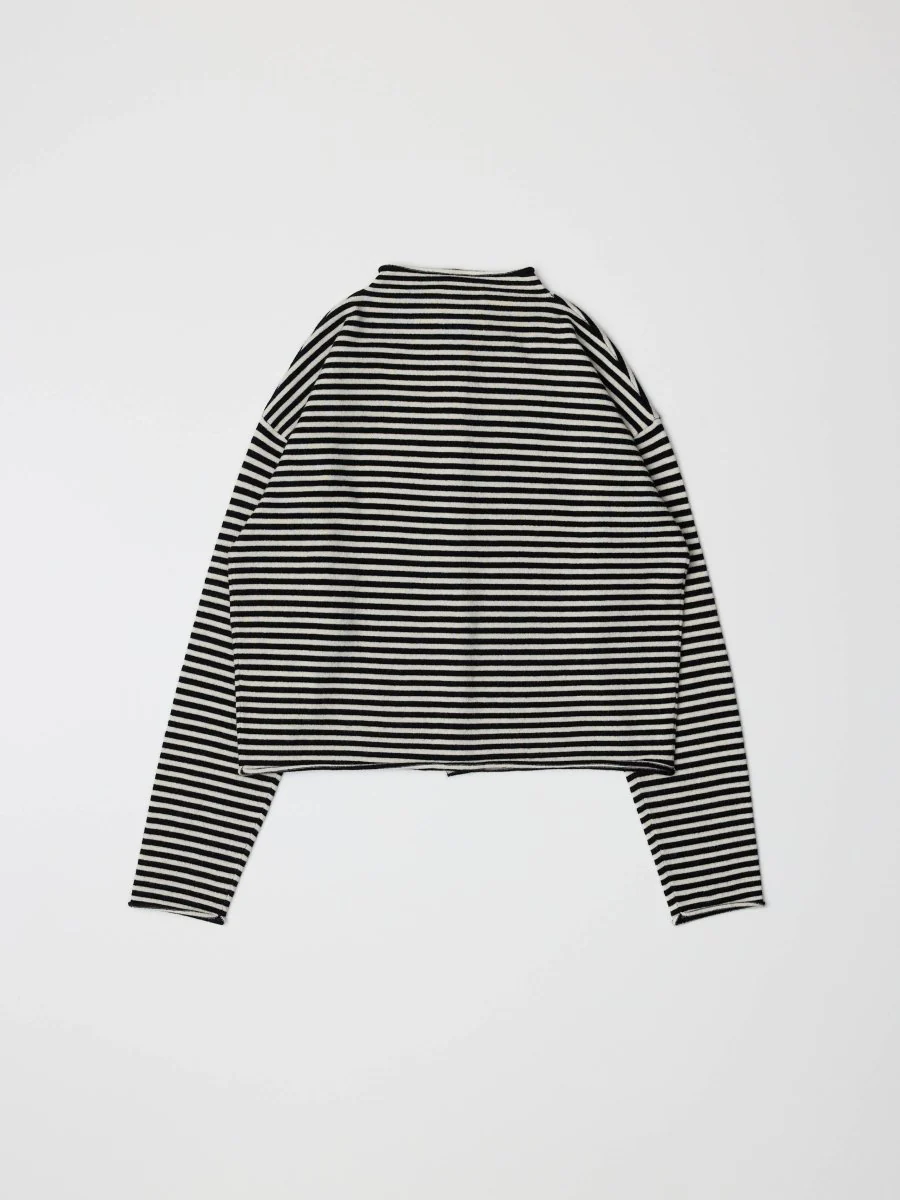 Cardigan Elisa Rayures Noires et Blanches All Row - Image 7