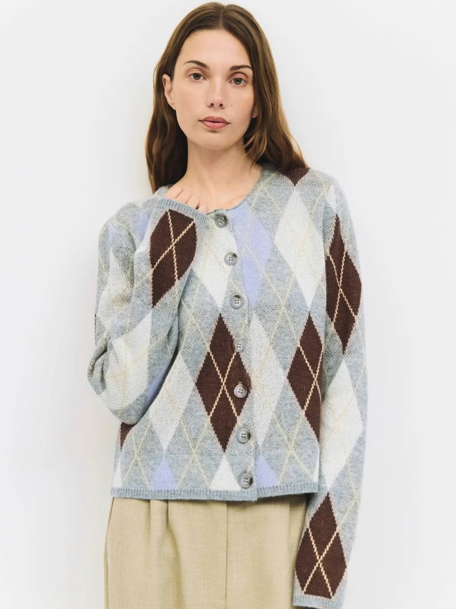 Cardigan Gayle Argyle All Row
