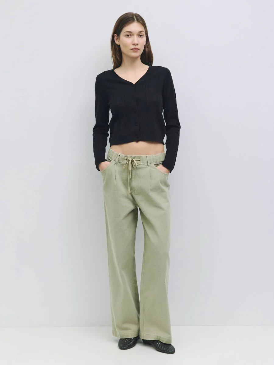 Cardigan Pointelle Faye All Row Noir SOLDE - Vente Finale - Image 2