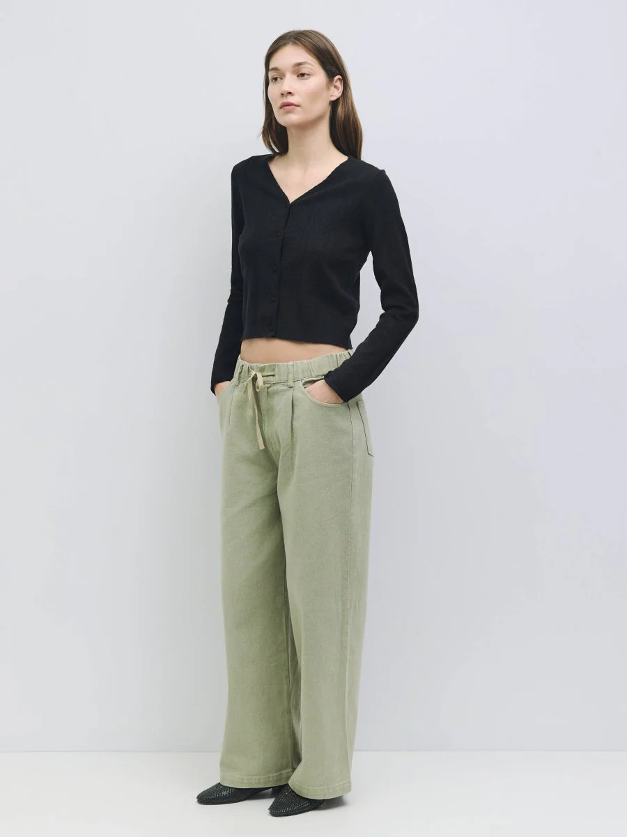Cardigan Pointelle Faye All Row Noir SOLDE - Vente Finale - Image 4