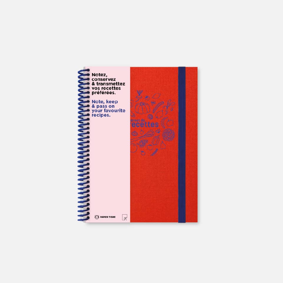 Carnet à Recettes Rouge Papier Tigre - Image 2
