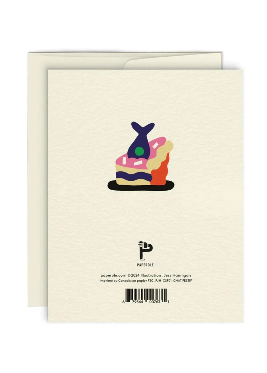 Carte de Souhaits Chat Festif Paperole - Image 2