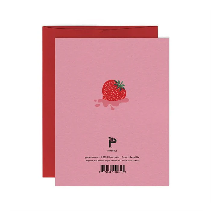 Carte de Souhaits Fraise Paperole - Image 3