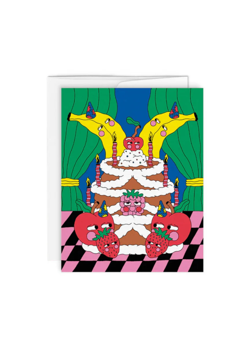 Carte de Souhaits Gâteau aux Fruits Paperole