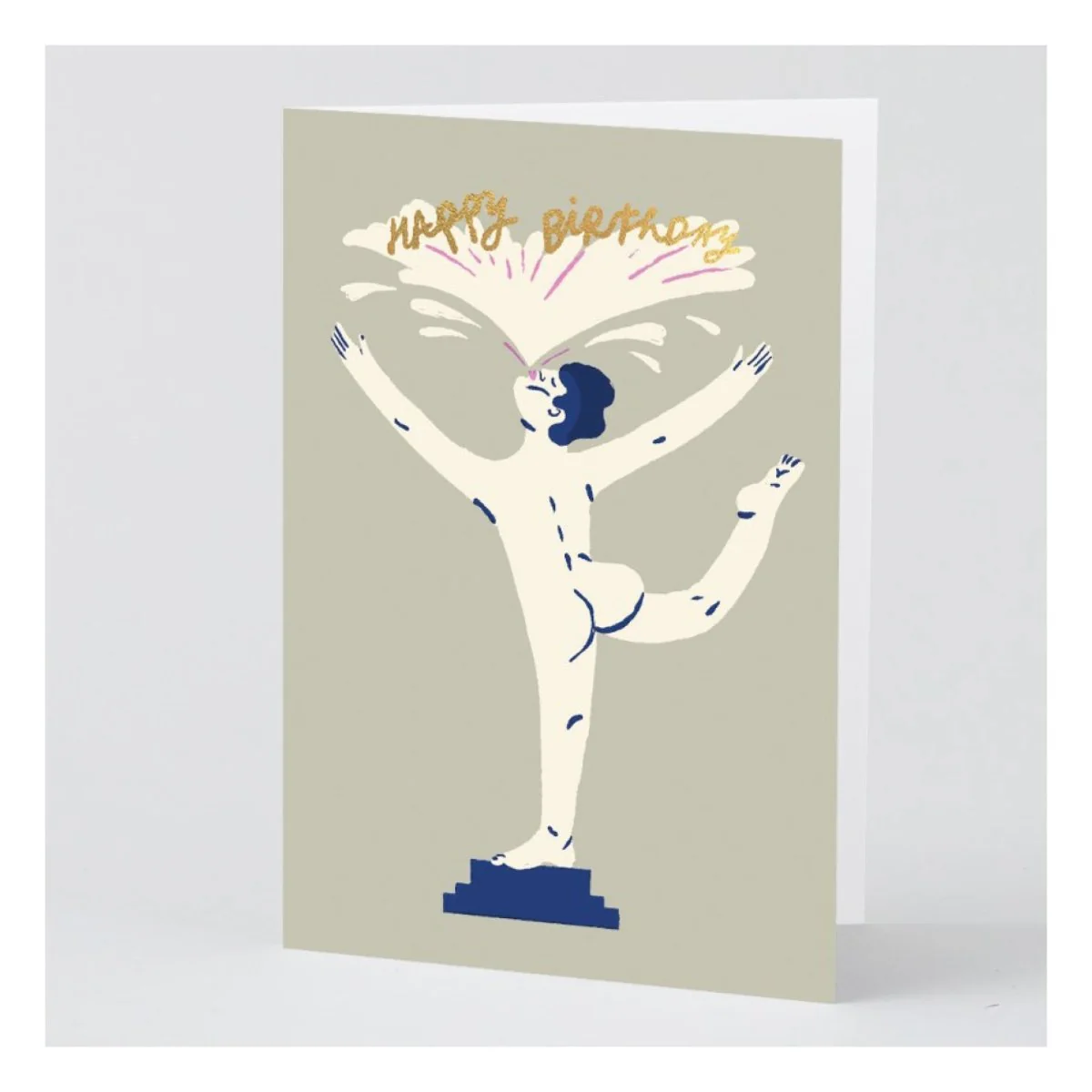 Carte de Souhaits Happy Birthday Statue WRAP