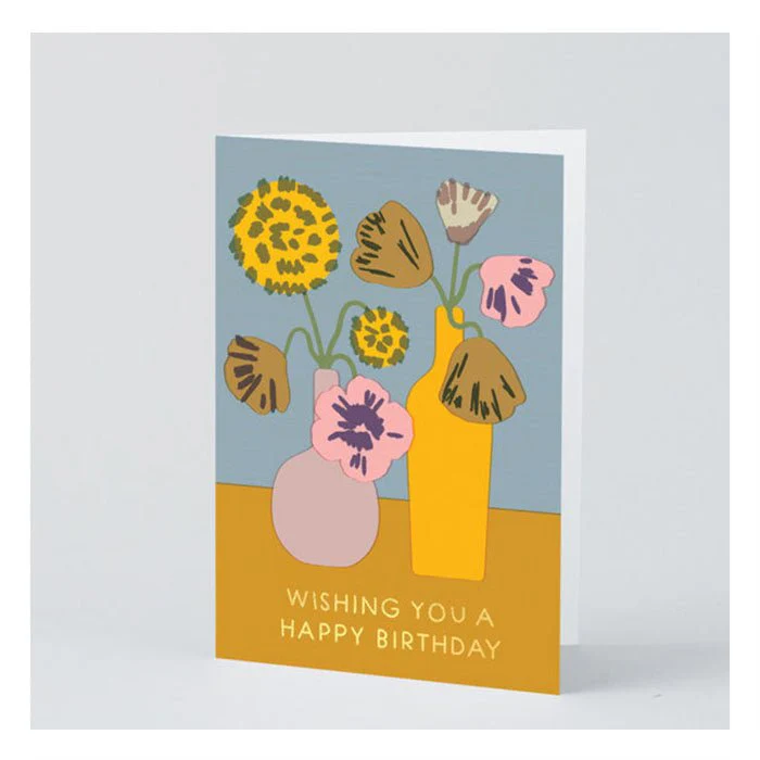 Carte de Souhaits HB Flowers in Vase WRAP